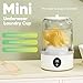 Portable Mini Washing Machine, Rechargeable Cordless Underwear Washer, Ultrasonic Travel Laundry Cup for Bras/Underwear/Socks, Compact Washer for Delicates (White)