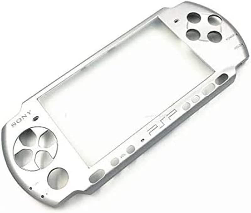 Transparent Faceplate Shell Case Cover Proctector for PSP3000 PSP 3000 Housing Front Case (Silver)
