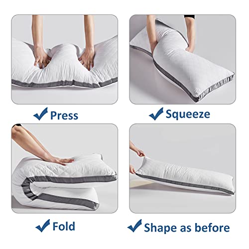 Whatsbedding Full Body Pillow-Fluffy Body Pillows For Adults-Large Bed Pillow With Soft Filling-20 X54(White) #TOP6