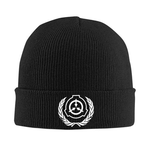 XVBCDFG SCP Foundation Knit Beanie caldo cappello invernale per uomo donna cappello, Nero , Taglia unica XVBCDFG SCP Foundation Knit Beanie caldo cappello invernale per uomo donna cappello, Nero , Taglia unica