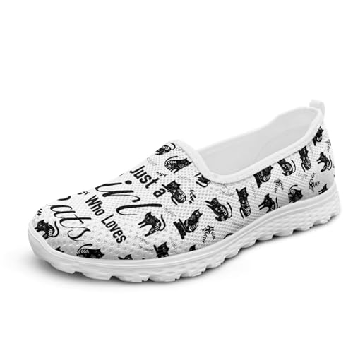 Capybara Walking Shoes Womens Mesh Flats Shoes Causal Slip on Loafers Comfort Mesh Round Toe Sock Sneakers Breathable