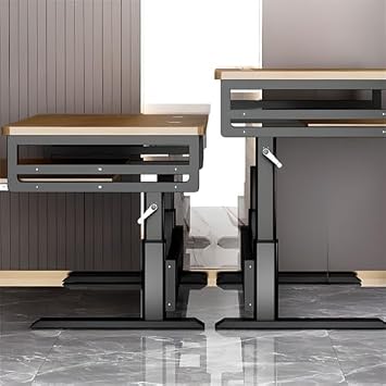 Adjustable Office Computer Desk with Cable Management & Keyboard Tray, Ideal for Workbench, Electronic Piano, and Music Production Studio