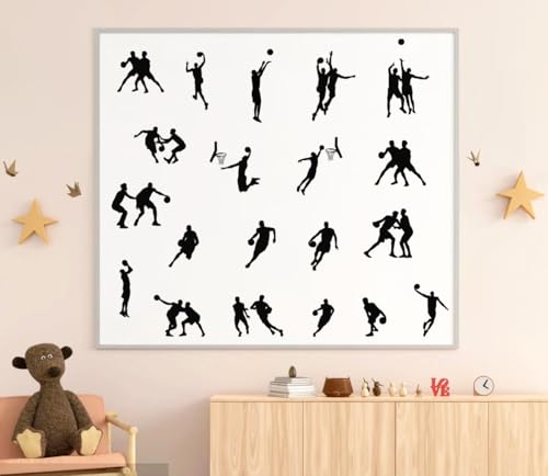 Vinilos decorativos de baloncesto para pared 4 planchas miniatura 7