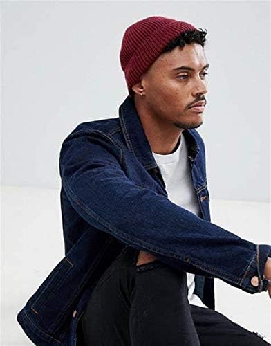 50% Wool Warm Cuffed Swag Knit Short Fisherman Beanie for Men Women Winter Hats Trawler Skull Cap - Image 3