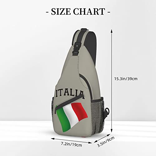 Mochila bandolera con bandera italiana unisex miniatura 4