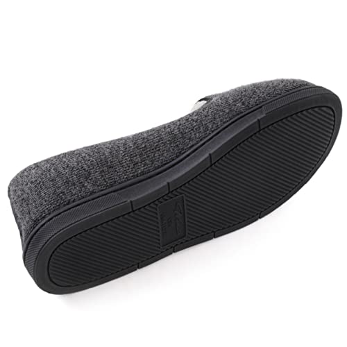 Wishcotton Women's Loafer House Slippers With Cozy Memory Foam, Lightweight Closed Back House Shoes Indoor Outdoor (Dark Grey, Us Size 6) #TOP2