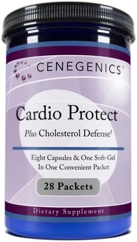 Cenegenics Cardio Protect Plus Cholesterol Defense- 28 Individual Packets- 8 Capsules & 1 Soft-Gel in Each Convenient Packet