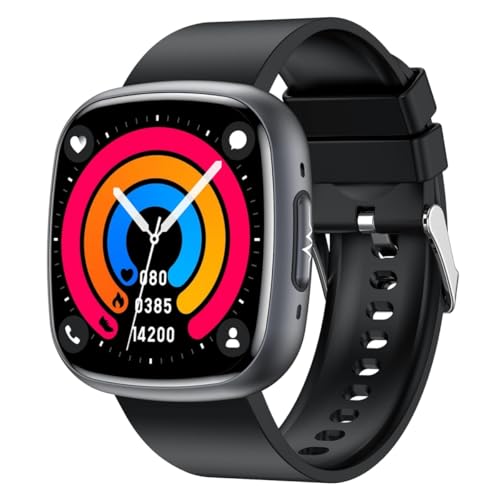 Lgnitek Smartwatch Herren Damen mit EKG+HRV/BMI/Harnsäure/ΒΙυtｚυcker, 1.75'' HD Gesundheitsuhr mit 24/7 BΙυtdrυckmessung Herzfrequenz SpO2 Körpertemperatur Schlafmonitor Fitnessuhr für Android/iOS