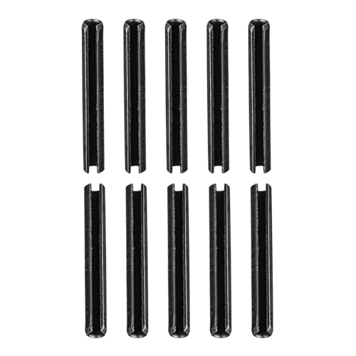 DTGN 3.3mm x 25mm(DxL) Scanalato Molla Perno - 20pz - Ottimo per Casa Macchina Fissaggio - Carbonio Acciaio Molla Tassello Tensione Rotolo Perno - Nero
