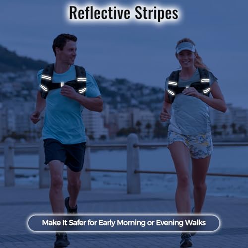 Weighted Vest for Women & Men with Reflective Stripe and Adjustable Buckle, Comfortable & Durable Rucking Vest for Walking, Running & Strength... - Image 5