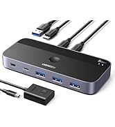 UGREEN USB C 3.0 Switch Sharing 2 PCs to 4 USB Devices, USB Switch for 2 Computers Sharing Keyboa...