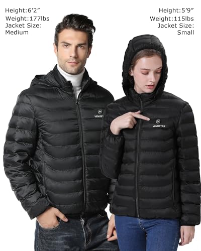 Venustas Unisex Heated Jacket (Size Small), and an Extra Ultra-Compact 4800mAh Battery Pack3