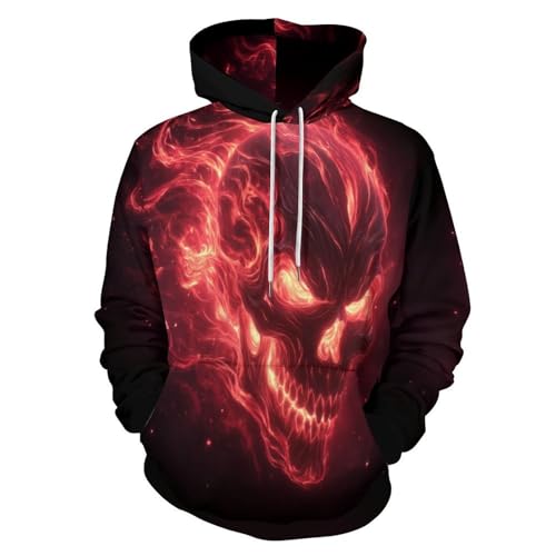 Pull de course crâne homme sweat confortable style sombre