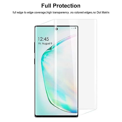 Image of OctrixPremium Tempered Glass Compatible for Samsung Galaxy Note 10 plus Advanced Border-Less Full Edge to Edge UV Screen Protector and Easy Installation Kit (Pack of 1)-By Blackwik