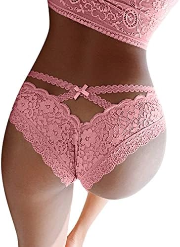 MASKE Sexy Underwear for Women Naughty for Sex/play Hollow Gauze Transparent V-Shape Tanga Panties for Women Comfort Intimates for Sex Naughty Play Pink