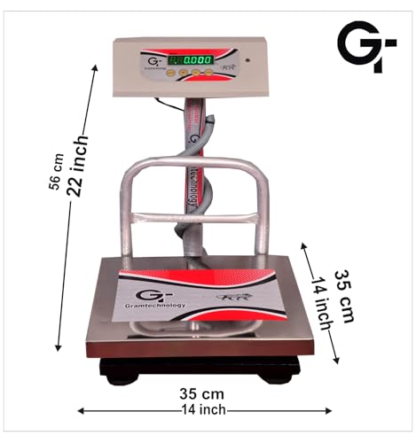 Image of GRAMTECHNOLOGY Weighing Scale 150kg x 10 gm Weight Machine for Shop, Factory, kirana store, Sweet shop Digital computer and other uses 08