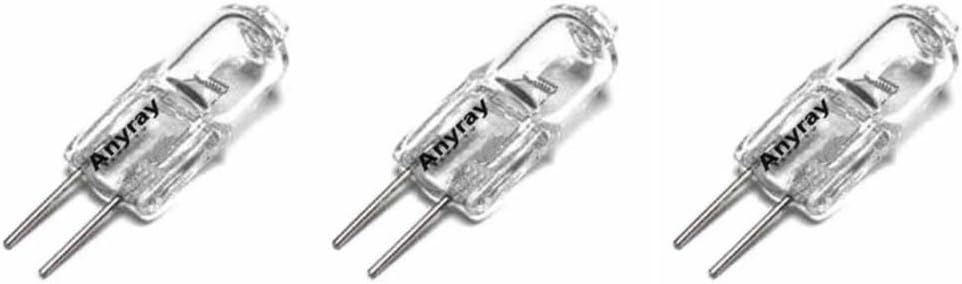 Anyray (3)-Bulbs JC 20W G5.3 12V T3 Compatible for Decolux Under Counter Kitchen Cabinet Lighting Fixture