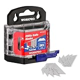 WORKPRO カッター 替刃 50枚入 折畳みカッター カッターナイフ ユーティリティナイフ 交換用ブレート SK5 ステンレスブレード 収納ケース付