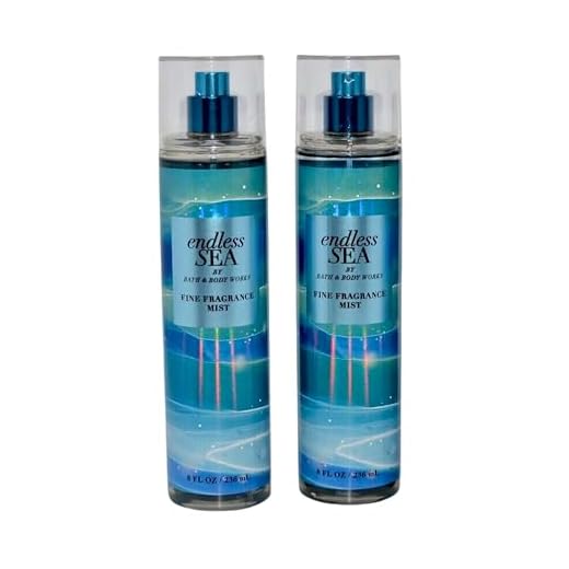 Bath & Body Works Fine Fragrance Mists, Set of 2, 8oz Each Bottle (Endless Sea)