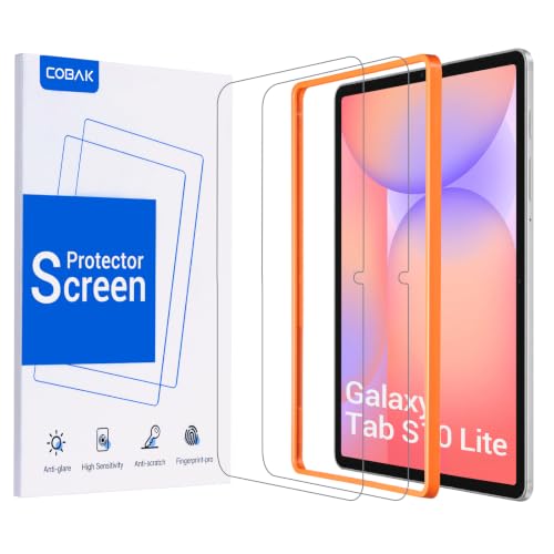 Image of CoBak 2-Pack Tempered Glass Screen Protector for Samsung Galaxy Tab S10 Lite 11-inch, Installation Frame, 9H Hardness, Anti-Scratch