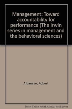 Hardcover Management: Toward accountability for performance (The Irwin series in management and the behavioral sciences) Book