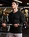 JMIERR Henley Shirts for Men Muscle Slim Tight T Shirt V-Neck Long Sleeve Longline Shirts Elasticity Gym Workout Tees Shirt, XL, Black