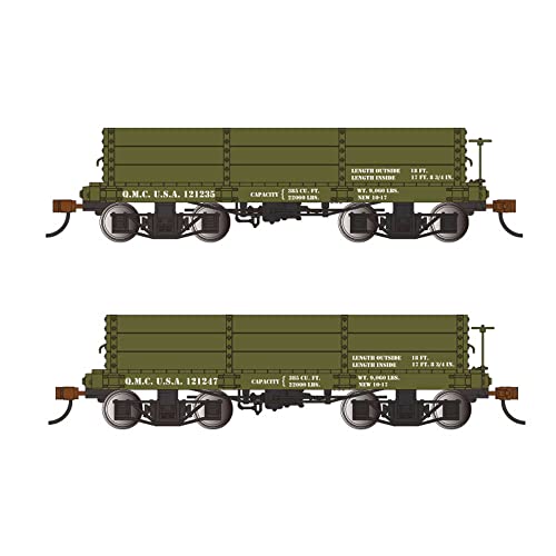 Bachmann 26534 O,SP On30,18'LS Gondola US Quarter Master #121235&121247-Grn