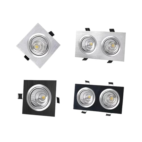 eufeifeiegds �����@�\�t�����ߍ���LED�_�E�����C�g 9W/12W/15W/18W/24W/30W �G�s�X�^�[�`�b�v COB �V�䃉���v �X�|�b�g���C�g AC85-265V �ƒ�p�Ɩ��p(Black,NEUTRAL LIGHT_12W DIMM