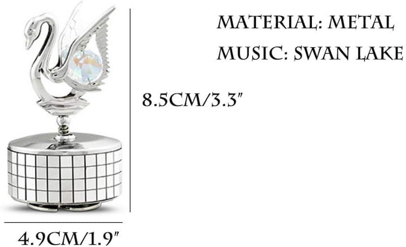 Amazon.com: RhLLvJ Music Box Crystal Swan Music Box