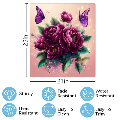 Panel frontal magnético para ocultar arañazos de lavavajillas con estilo floral 2