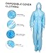 Unomor Security Protective Suit Non-woven Hood Elastic Cuffs for Dust and Chemical for Industrial Use and Home Projects Fits Height