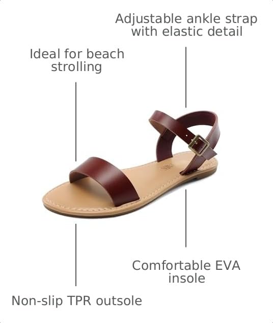 Image of DREAM PAIRS Women's Flat Sandals