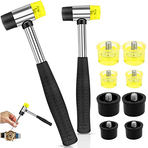 2 Stück Gummihammer Set - Schonhammer Für Holz, Leder & Handwerk
