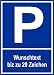 Produktbild INDIGOS UG - Parkplatz Schild - Wunschtext - Alu-Dibond 21x15 cm - Parkplatz - Sicherheit - Hotel, Firma, Haus personalisiert