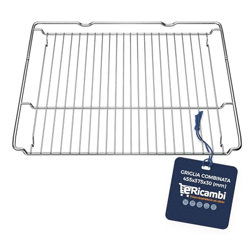 ERICAMBI®, Grille four pour cuisson, compatible avec Bosch Neff, dimensions : 455 x 375 mm. Convient à la cuisson, hautes températures, non toxique.