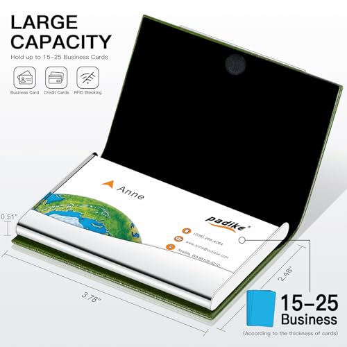 image for Padike Business Card Holder, Business Card Case Professional PU Leathe