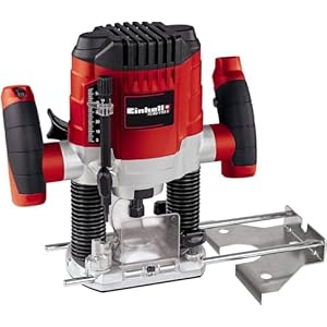 Einhell Fresadora elÃ©ctrica de cable – TC-RO 1155 E. 230 V, 1100 W, 4,7 Amperios, Ã 6 y 8 mm, control de velocidad, tope paralelo, adaptador de aspiraciÃ³n, incluidos accesorios