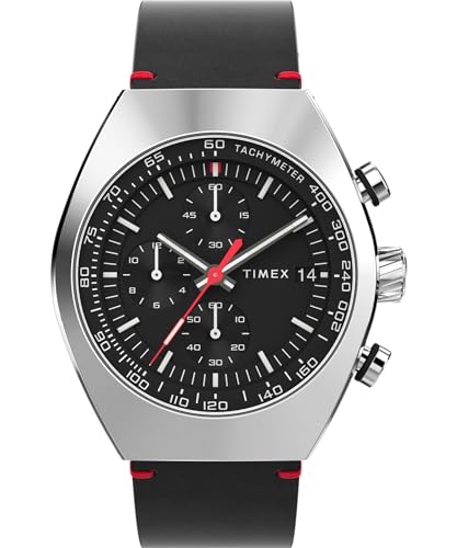 Image of Timex Men's Legacy Tonneau 42mm Watch - Black Strap Black Dial Stainless Steel Case