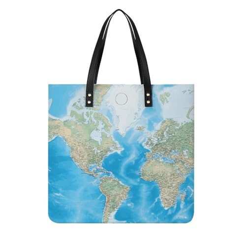 EKYOSHCZ Leather Tote Bag for Women Travel Shoulder Handbag