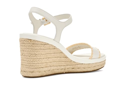 Cole Haan Cole Haan Women's Cloudfeel Asbury Espadrille Wedge Sandals, Powder Leather/Natural Raffia, 8.5-B US