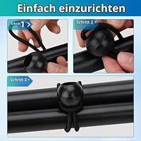 Eurtes Spanngummis mit Kugel, 50 Stück Planenspanner mit Kugel, 15cm Zeltgummis Expanderschlinge Zelt Gummispanner mit Kugel, Spanngummi Kurz für Planen, Pavillons, Banner, Anhängernetze (Schwarz) – Ansicht 5