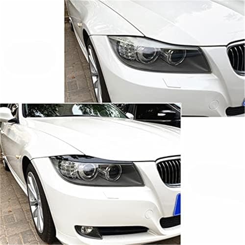 Paupières de phare BMW E90 E91 2005-2012 look carbone brillant