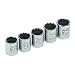 Craftsman 5 pc. Metric 12 pt. 1/2 in. dr. Large Socket Easy-to-Read Socket Accessory Set 9-34574