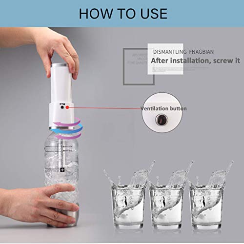 HXZB Portable Soda Maker Crystal Sparkling Water Maker Use Standard CO2 Cylinder for DIY Beverages Bubble Fruit Juice Cocktail Healthy Drinks