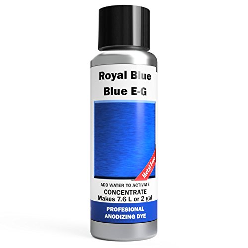 Professional Aluminum Anodizing Pigment Dyes | Blue E-G | Light To Rich Blue | Powder Concentrate Makes 7.6 Liters Or 2 Gallons #TOP4
