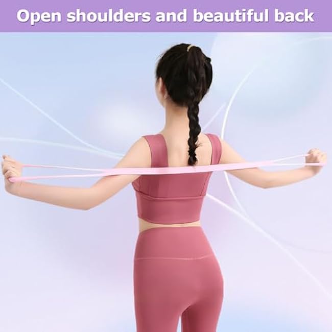3pc Figure 8 Resistance Band, Arm Back Shoulder Exercise Bands, Elastic Rope Stretch Fitness Band, 8 Shaped Stretch Band for Chest Expander, Yoga Gym Fitness Pulling Rope