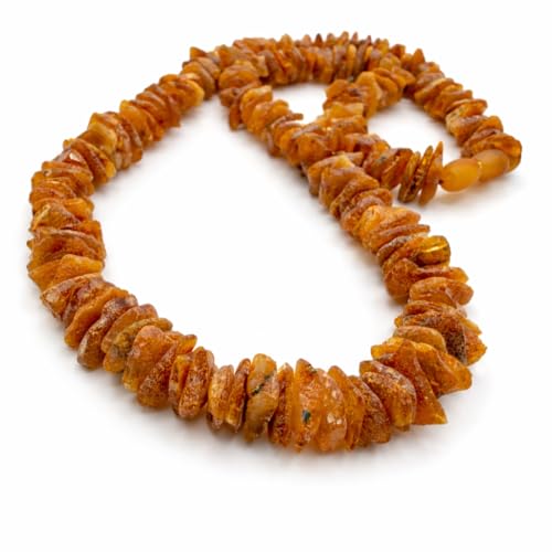 Genuine Baltic Amber Necklace – Natural Unpolished Amber Chips –