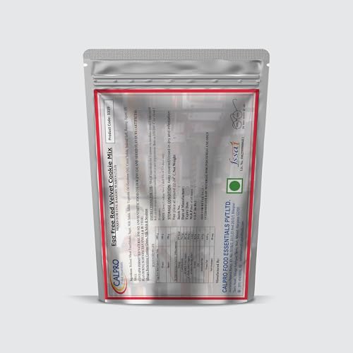 Image of Calpro's Red Velvet Cookie Premix | Eggless, Calpro's Red Velvet Cookie Premix - 1KG | Eggless, Cheese-Flavoured, High Protein ! 100% Vegetarian Ideal for Gifting & Snacking ! Primix Powder 1kg