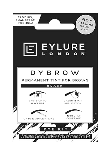 Eylure DYBROW Eyebrow Dye Kit - Black (Packaging may vary) 5ML