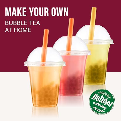 INSPIRE FOOD Popping Boba Variety Pack - Peach, Cherry & Lemon (3 x 450 gm) - No Artificial Colors - Lower Sugar, Real Fruit Juice - 100% Vegan & Glutenfree